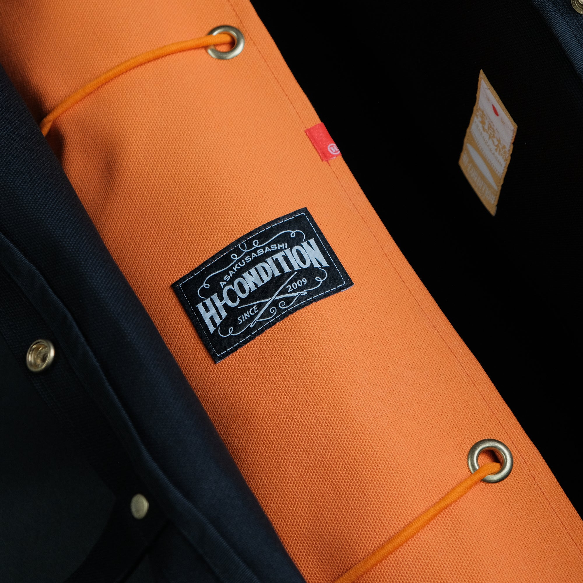 HI-CONDITION Hanpu Canvas Long Tote Bag Black