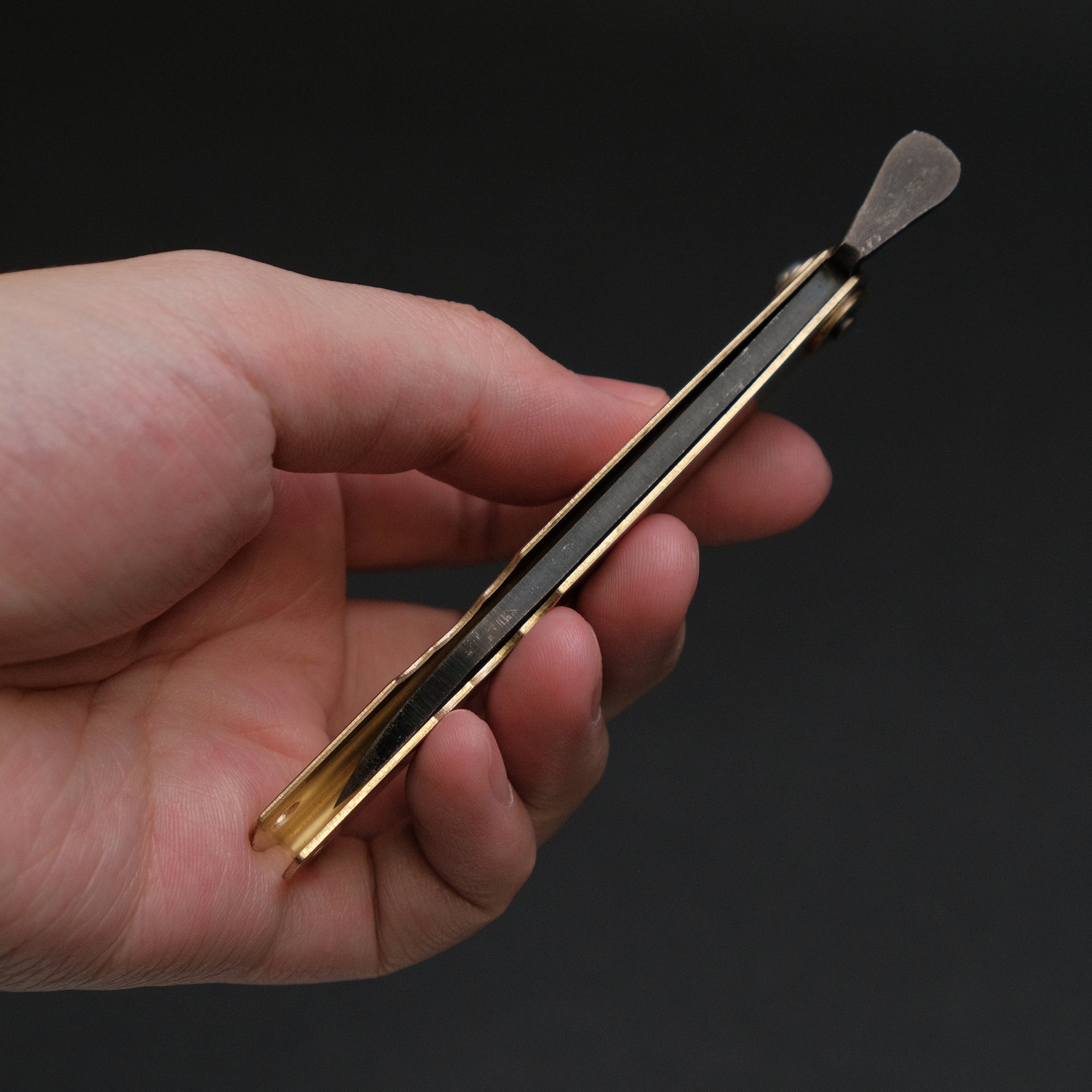 Higonokami Custom Folding Knife X Large Brass Handle (