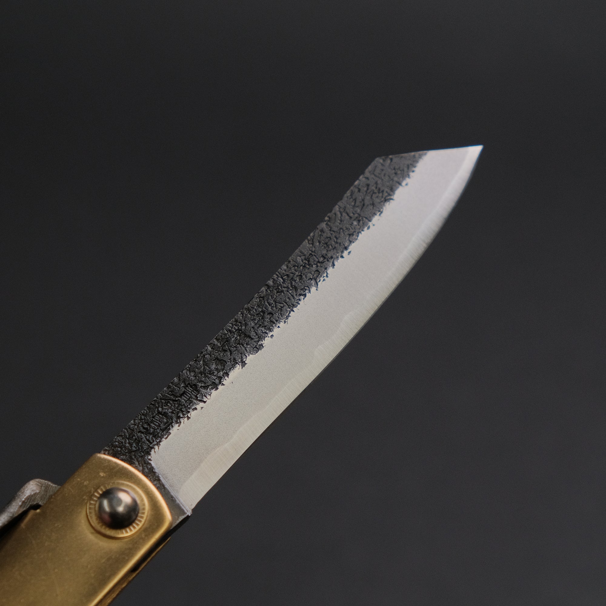 Higonokami Motosuke Folding Knife X Large Brass Handle (