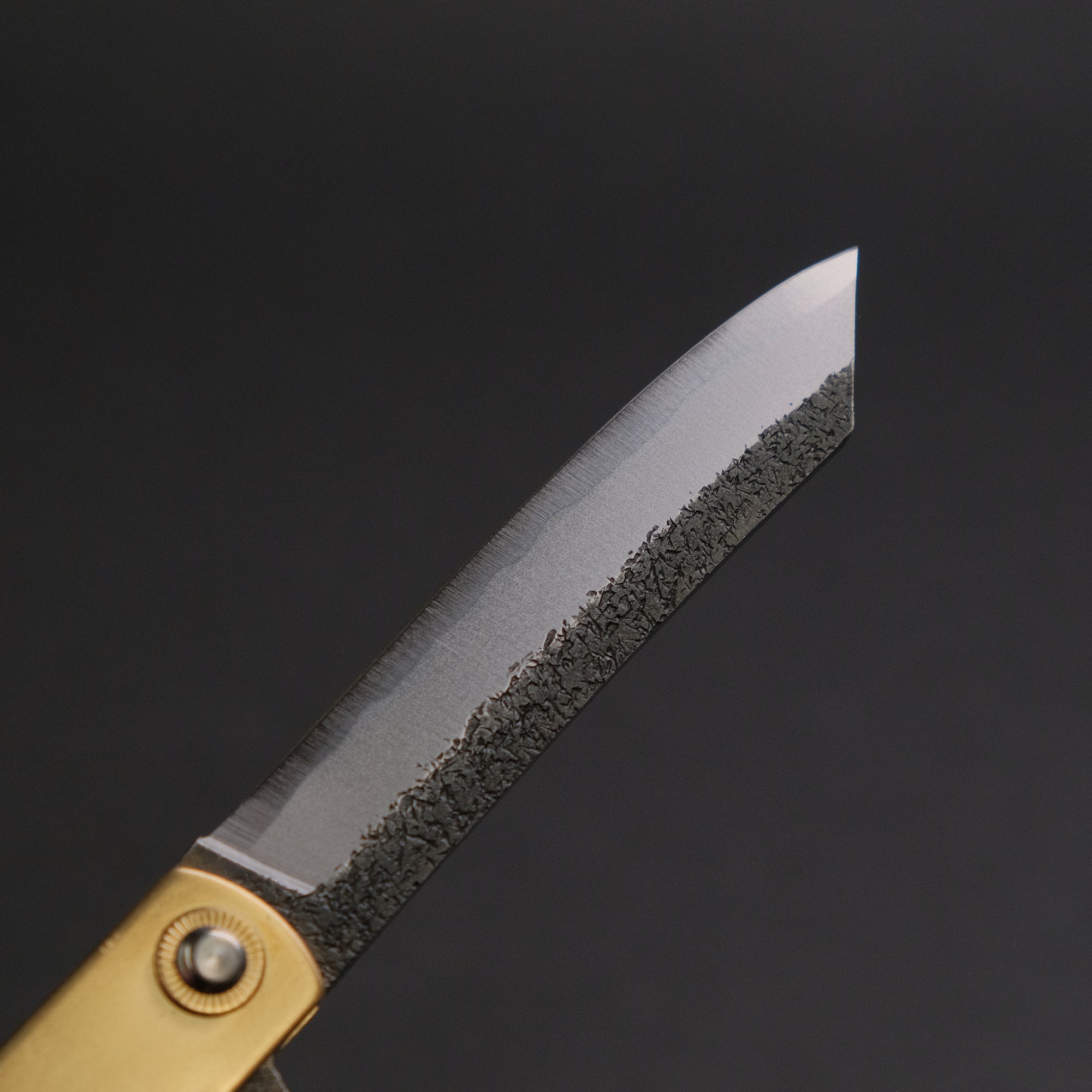 Higonokami Motosuke Folding Knife X Large Brass Handle (