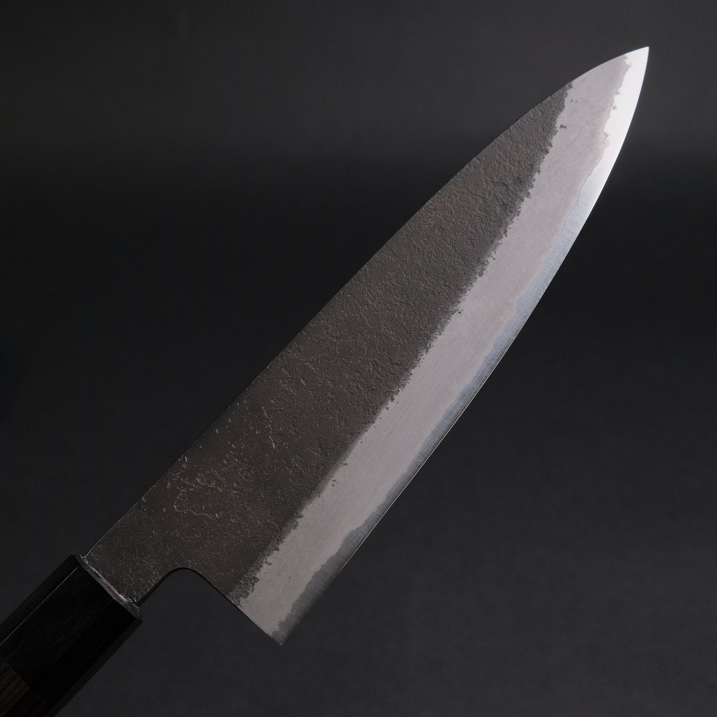 Mutsumi Blue Super Kurouchi Nashiji Gyuto 180mm Ebony Handle (Discounted) - C