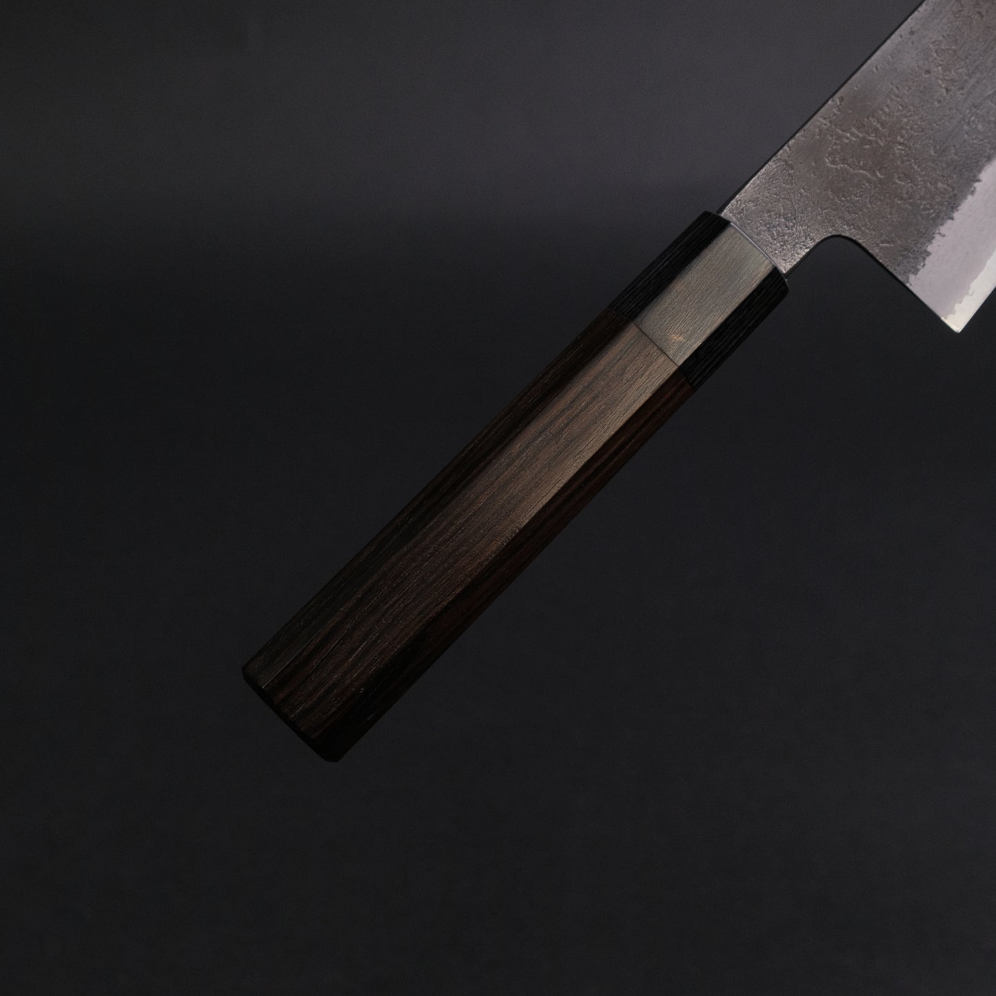 Mutsumi Blue Super Kurouchi Nashiji Gyuto 180mm Ebony Handle (Discounted) - C