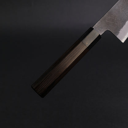 Mutsumi Blue Super Kurouchi Nashiji Gyuto 180mm Ebony Handle (Discounted) - C