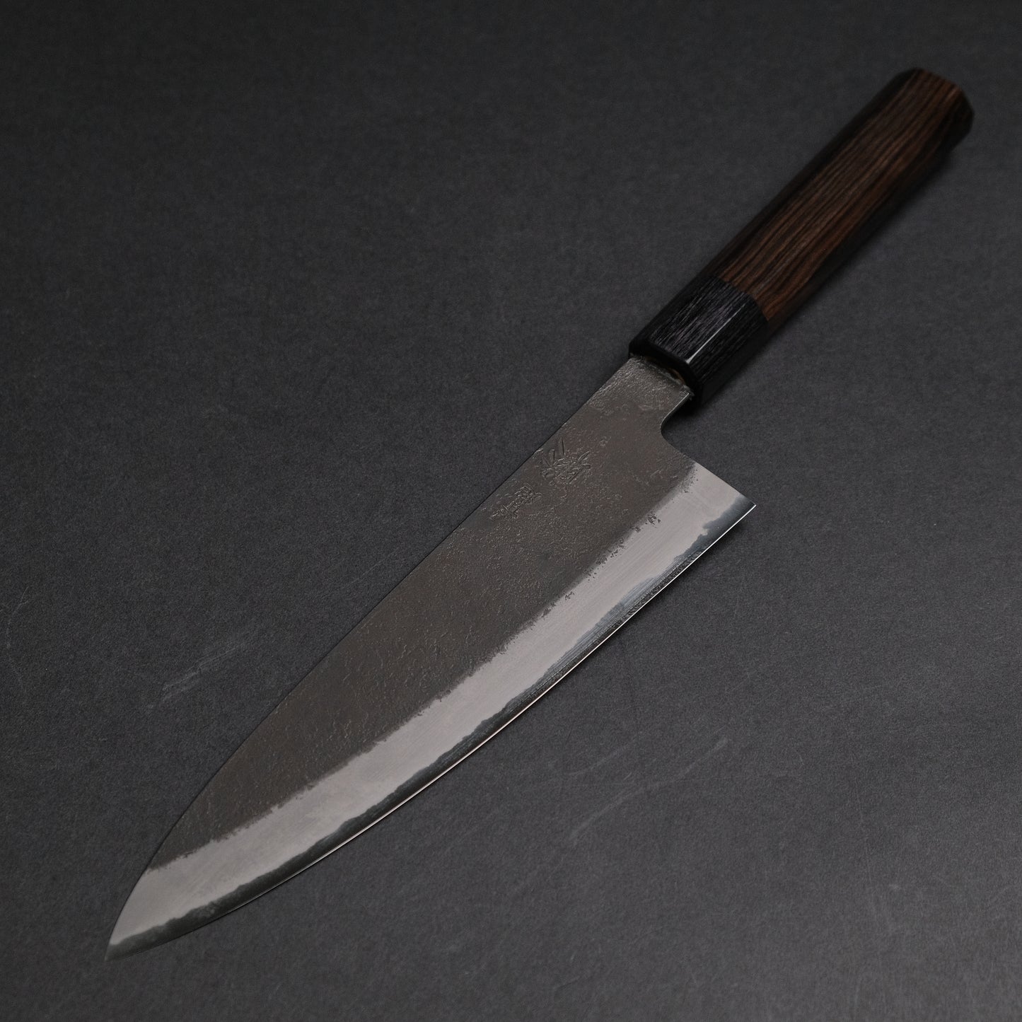 Mutsumi Blue Super Kurouchi Nashiji Gyuto 180mm Ebony Handle (Discounted) - C