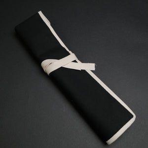 Hitohira 4 Pockets Canvas Knife Roll Black