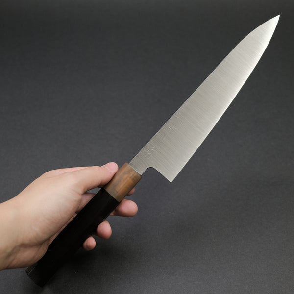 Hitohira Ashi White #2 Gyuto 210mm Ebony Handle