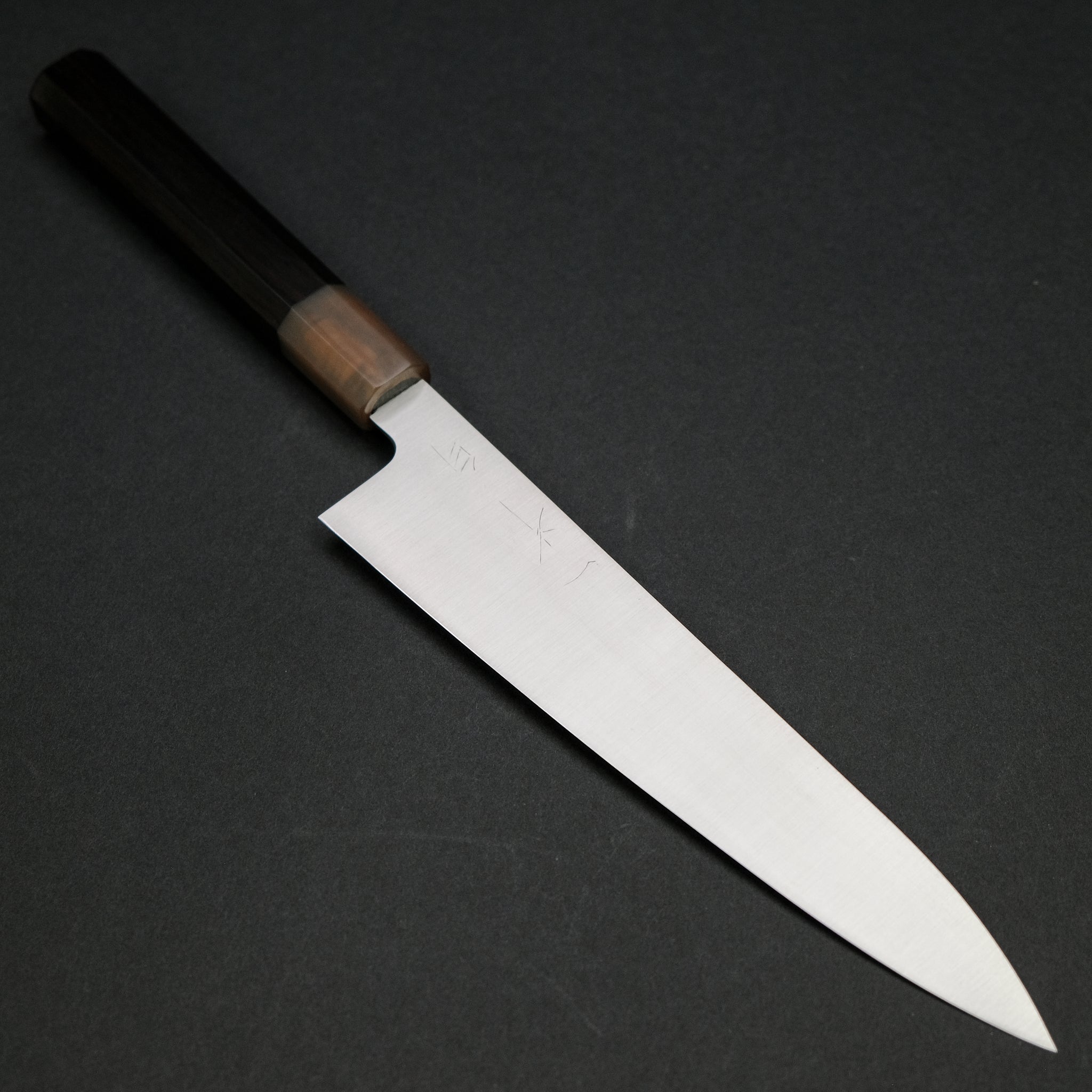 Hitohira Ashi White #2 Gyuto 210mm Ebony Handle