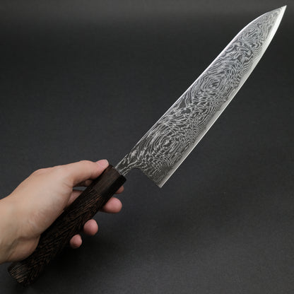 Hitohira Futana Nickel Damascus Gyuto 240mm Tagayasan Handle