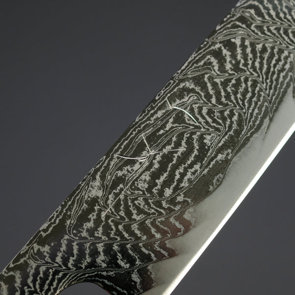 Hitohira Futana Nickel Damascus Petty 135mm Tagayasan Handle