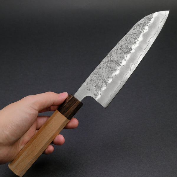 Hitohira Futana S3 Nashiji Santoku 170mm Cherry Wood Handle