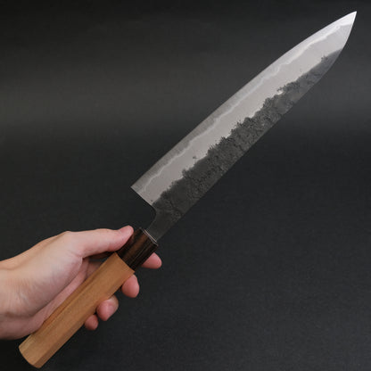 Hitohira Futana SB Kuro Nashiji Gyuto 240mm Cherry Wood Handle