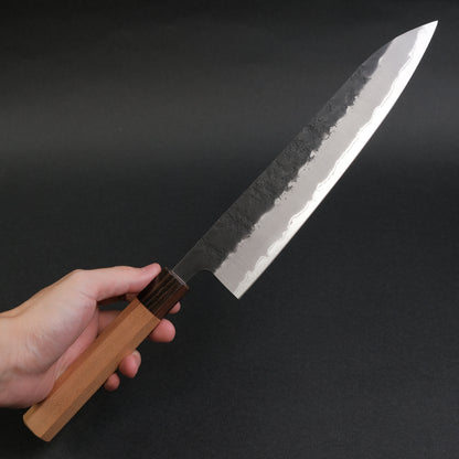 Hitohira Futana SB Kuro Nashiji Gyuto 240mm Cherry Wood Handle