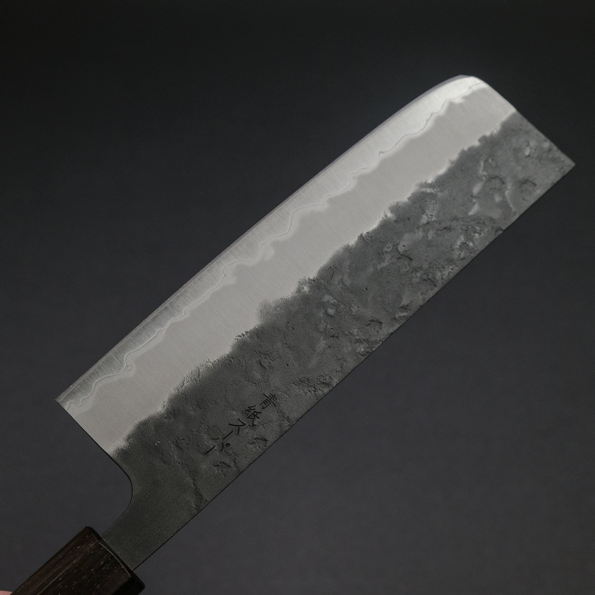 Hitohira Futana SB Kuro Nashiji Nakiri 165mm Cherry Wood Handle