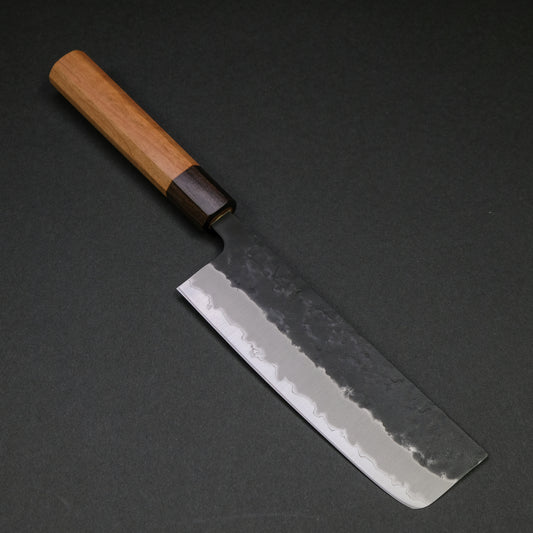 Hitohira Futana SB Kuro Nashiji Nakiri 165mm Cherry Wood Handle