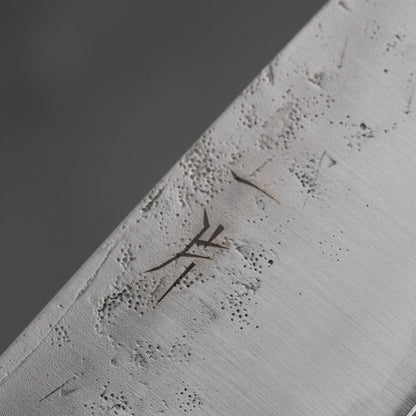 Hitohira Futana SLD Nashiji Santoku 170mm Oak Handle