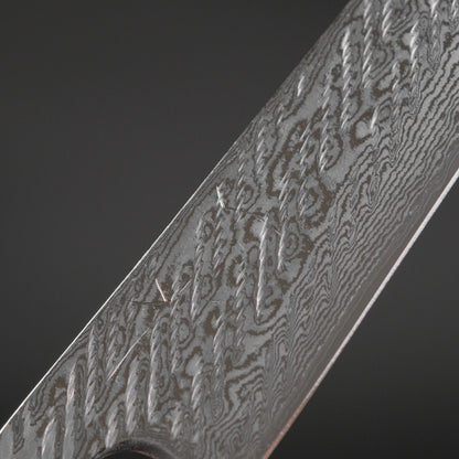 Hitohira Futana Stainless Rope Damascus Petty 135mm Walnut Handle