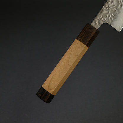 Hitohira Futana Stainless Tsuchime Damascus Bunka Cherry Wood Handle