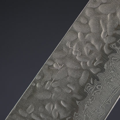 Hitohira Futana Stainless Tsuchime Damascus Bunka Cherry Wood Handle