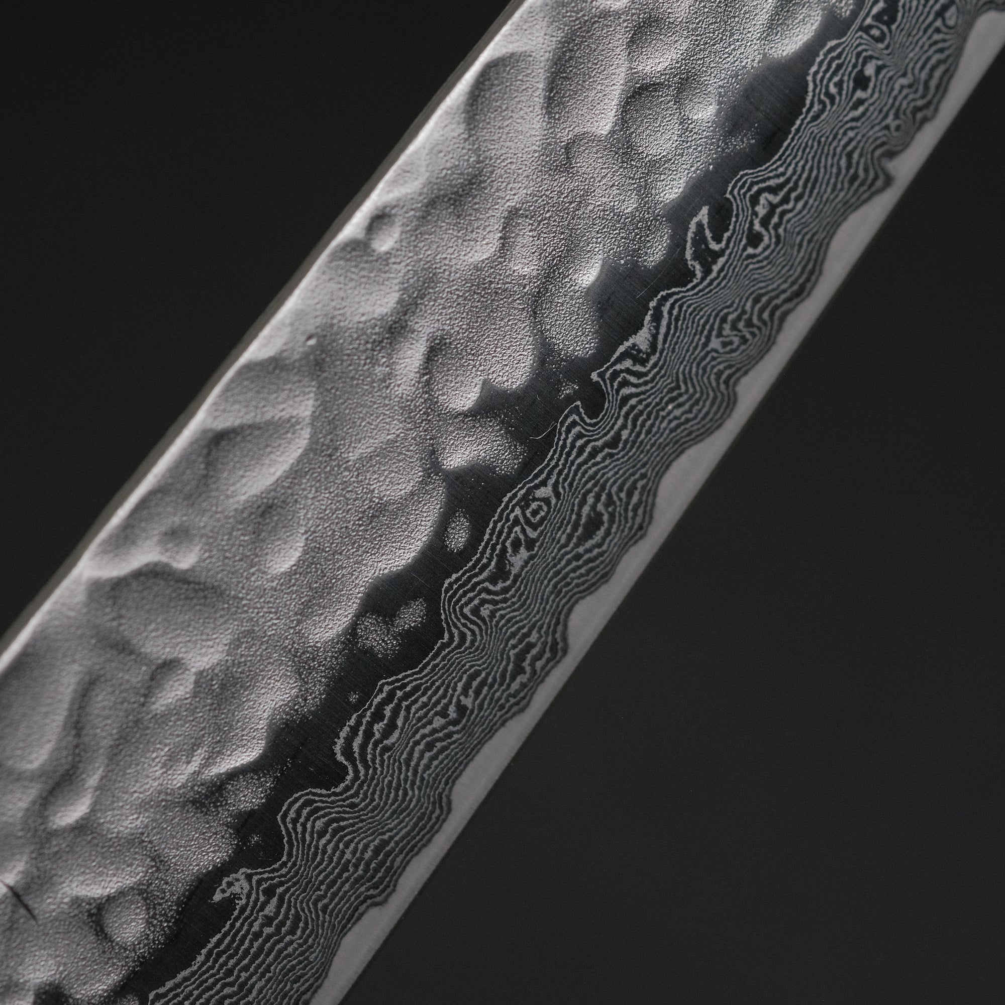 Hitohira Futana Stainless Tsuchime Damascus Sujihiki 270mm Cherry Wood Handle