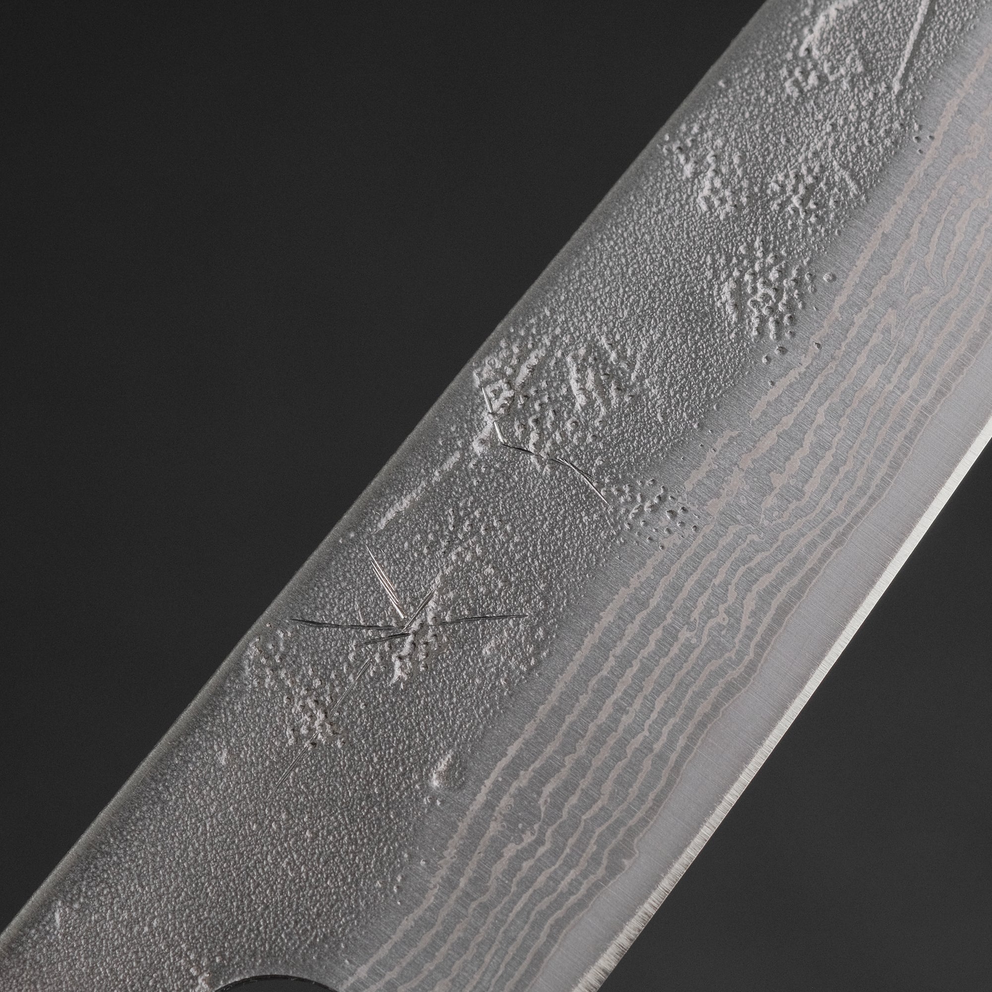 Hitohira Futana Swedish Stainless Nashiji Damascus Petty 135mm Walnut Handle