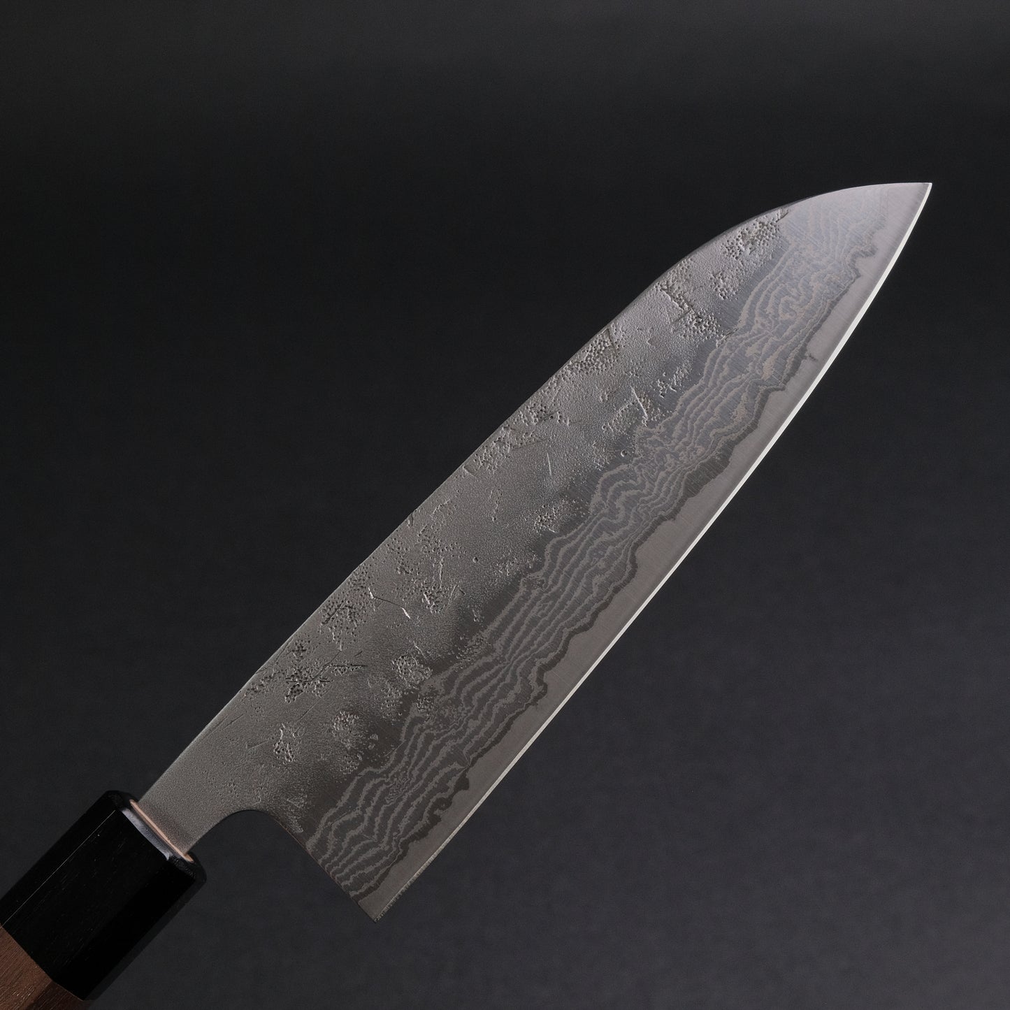 Hitohira Futana Swedish Stainless Nashiji Damascus Santoku 170mm Walnut Handle