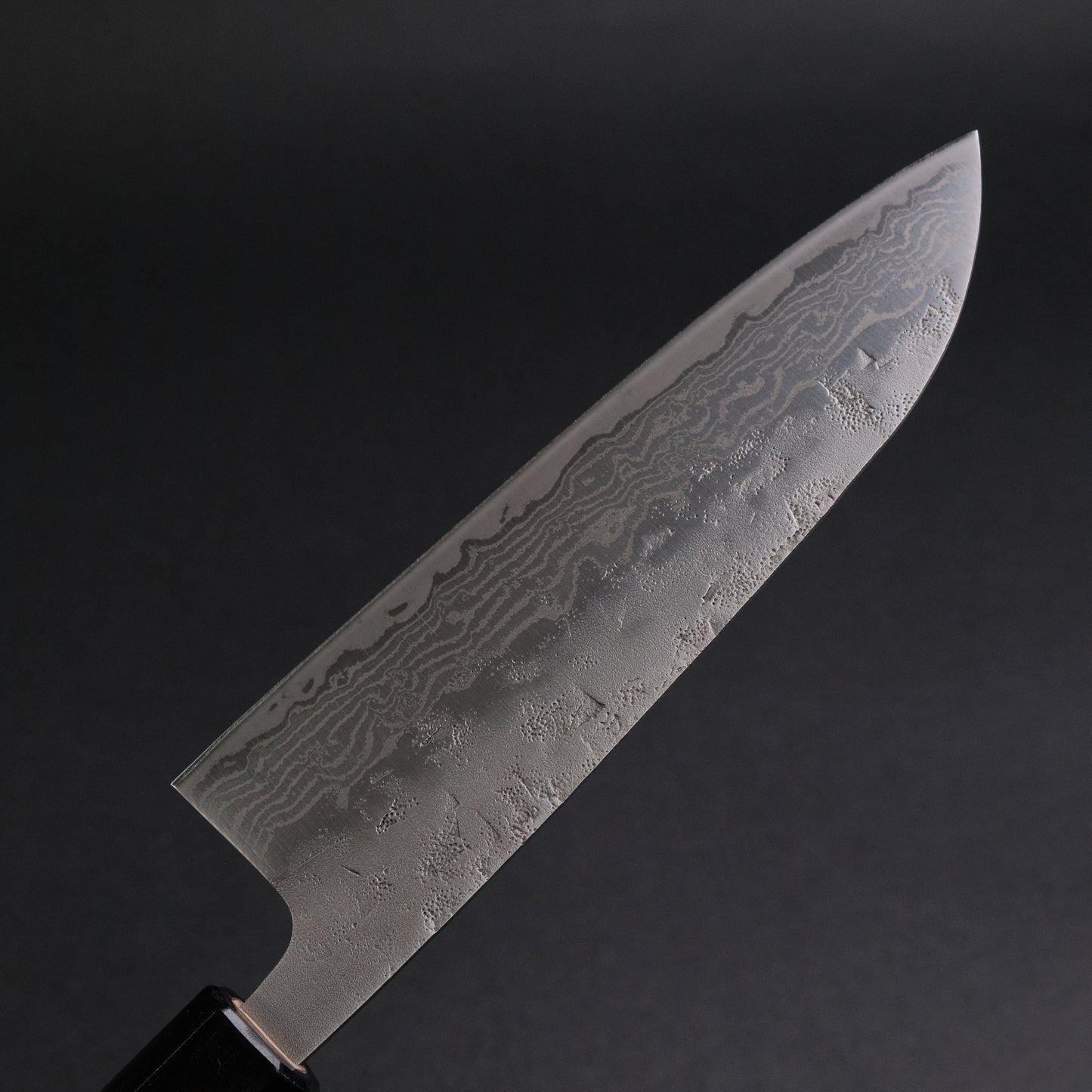 Hitohira Futana Swedish Stainless Nashiji Damascus Santoku 170mm Walnut Handle