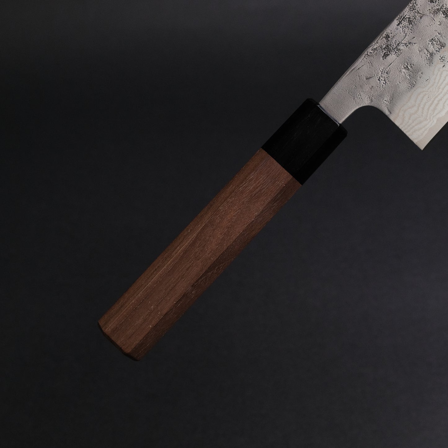 Hitohira Futana Swedish Stainless Nashiji Damascus Santoku 170mm Walnut Handle