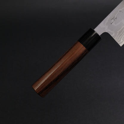 Hitohira GR Blue #2 Damascus Santoku 165mm Rosewood Handle