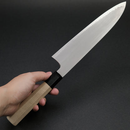 Hitohira Gorobei Rikichi White #2 Kasumi Gyuto 240mm Ho Wood Handle