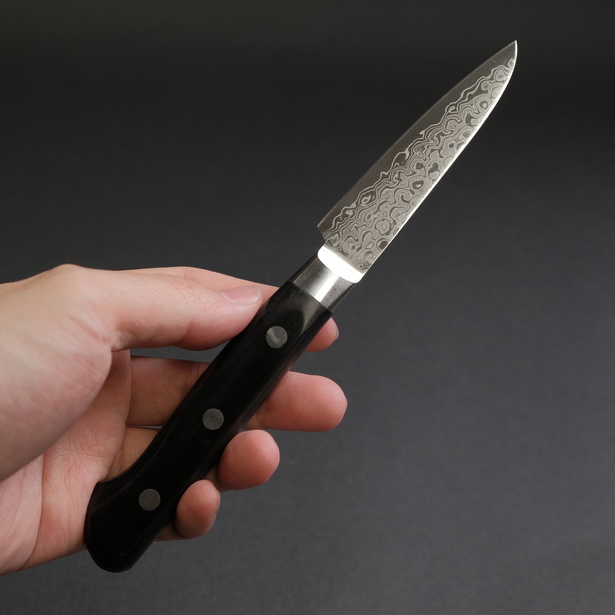 Hitohira HG Damascus Paring Pakka Handle