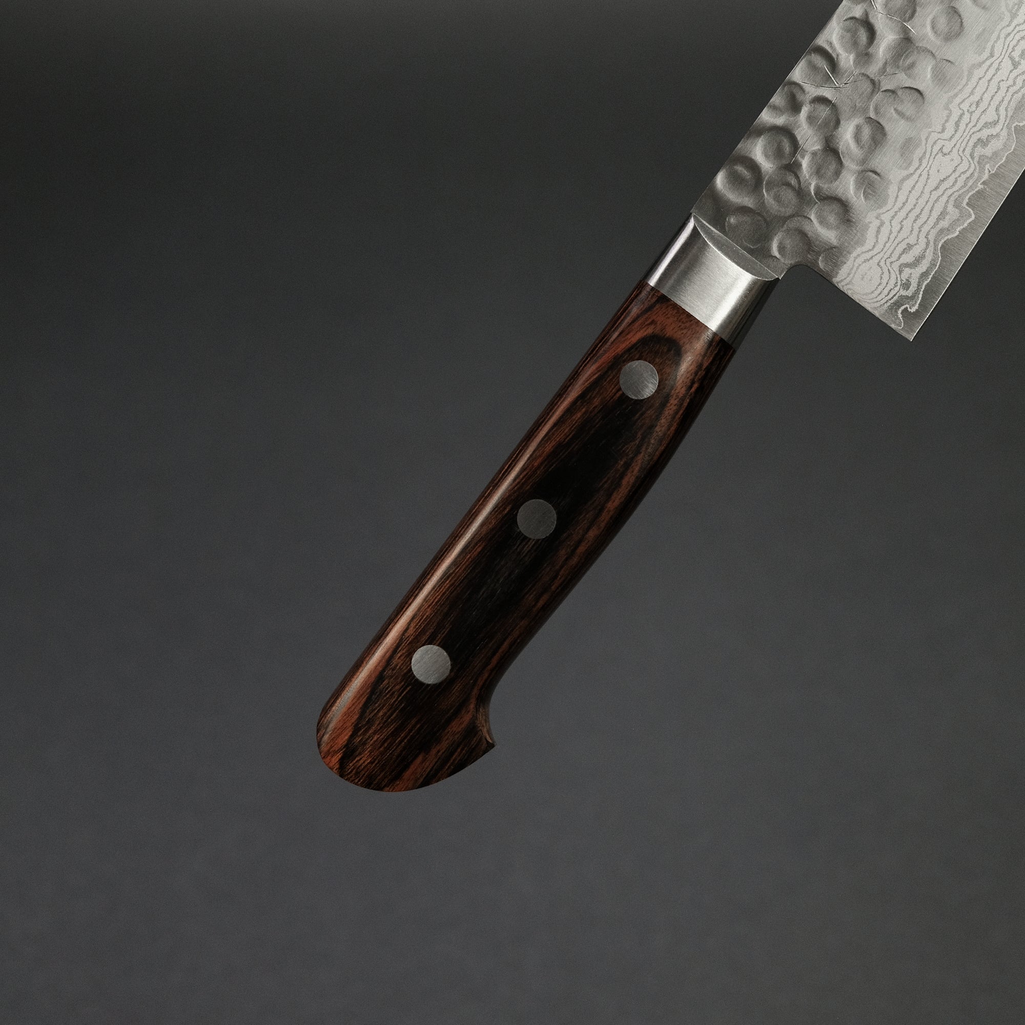 Hitohira HG Tsuchime Damascus Gyuto 210mm Imitation Mahogany Handle