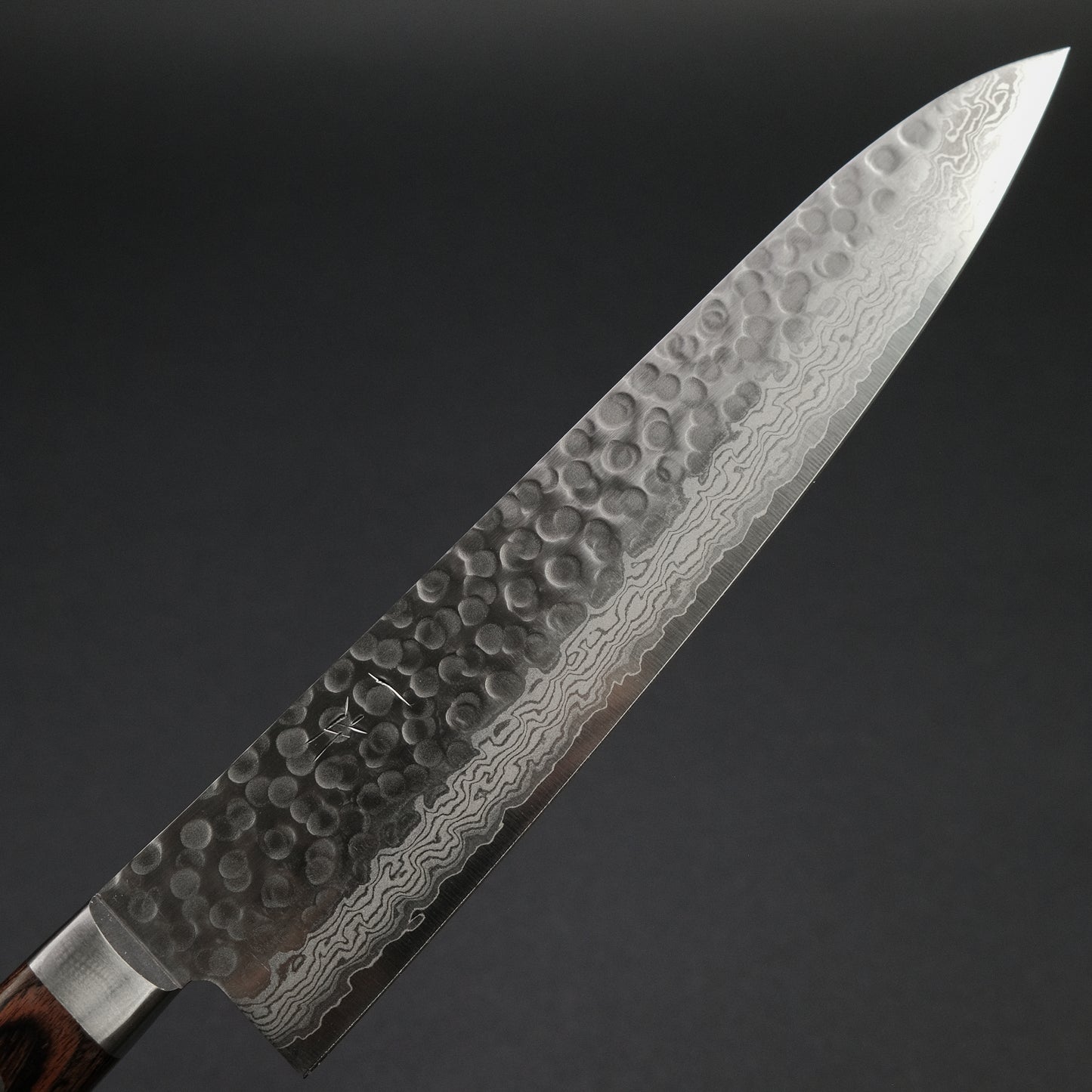 Hitohira HG Tsuchime Damascus Gyuto 240mm Imitation Mahogany Handle