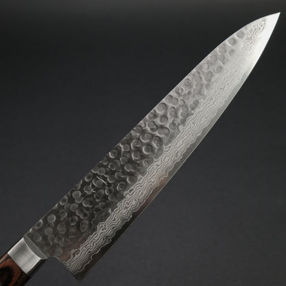 Hitohira HG Tsuchime Damascus Gyuto 240mm Imitation Mahogany Handle