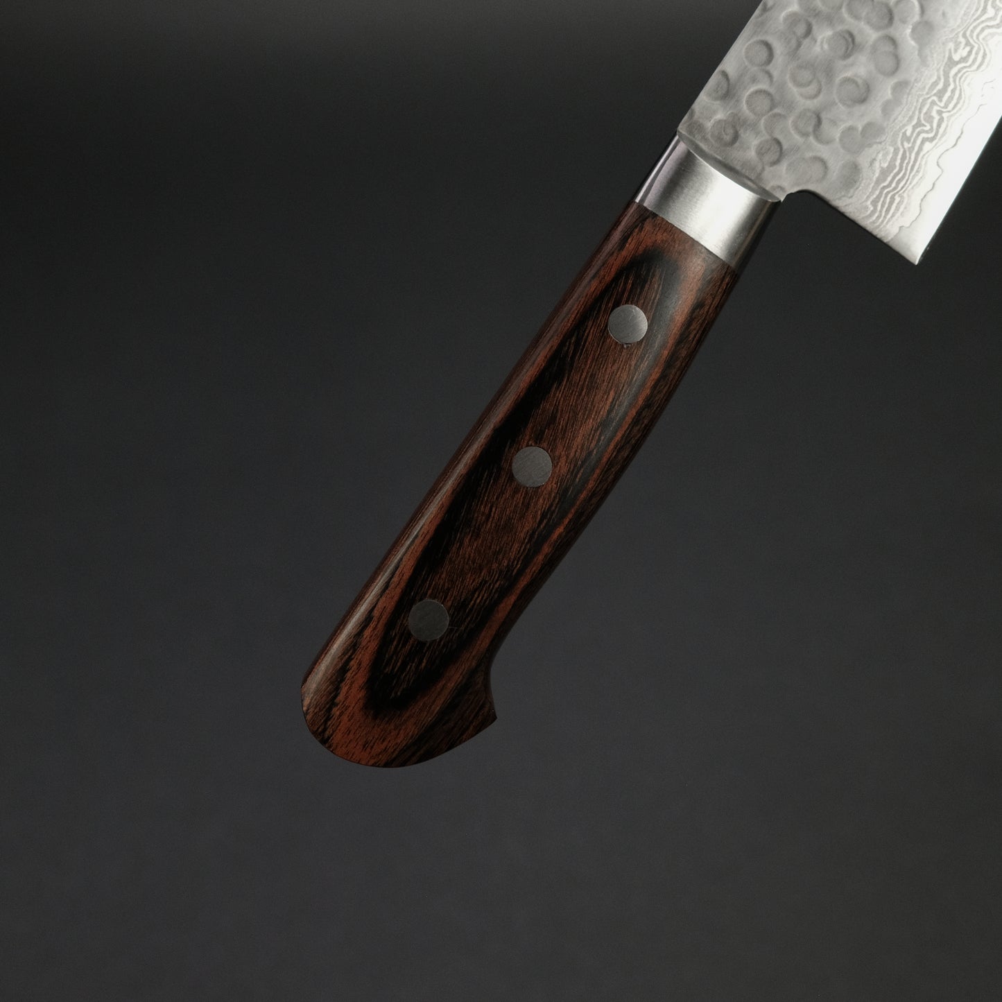 Hitohira HG Tsuchime Damascus Gyuto 240mm Imitation Mahogany Handle