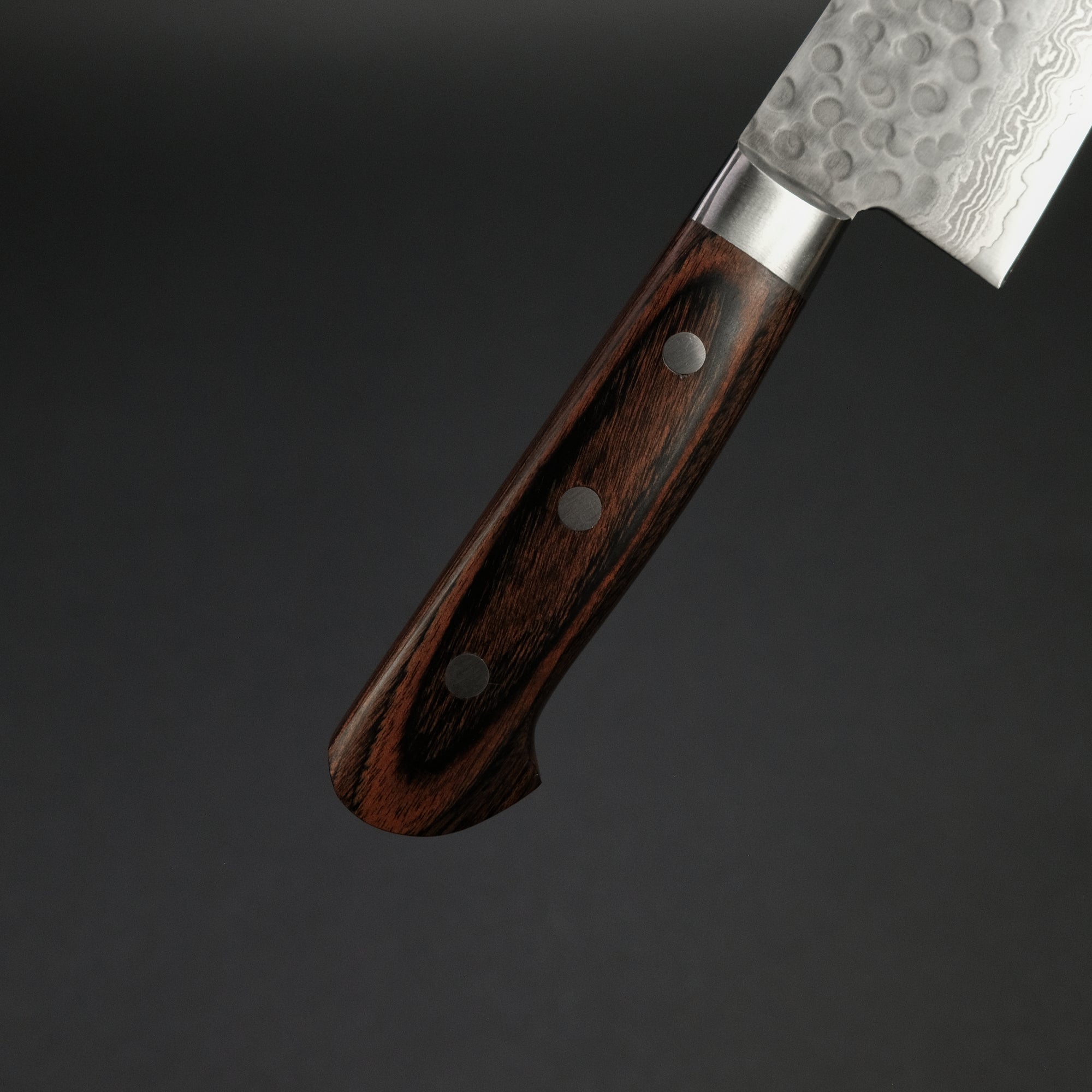 Hitohira HG Tsuchime Damascus Gyuto 240mm Imitation Mahogany Handle