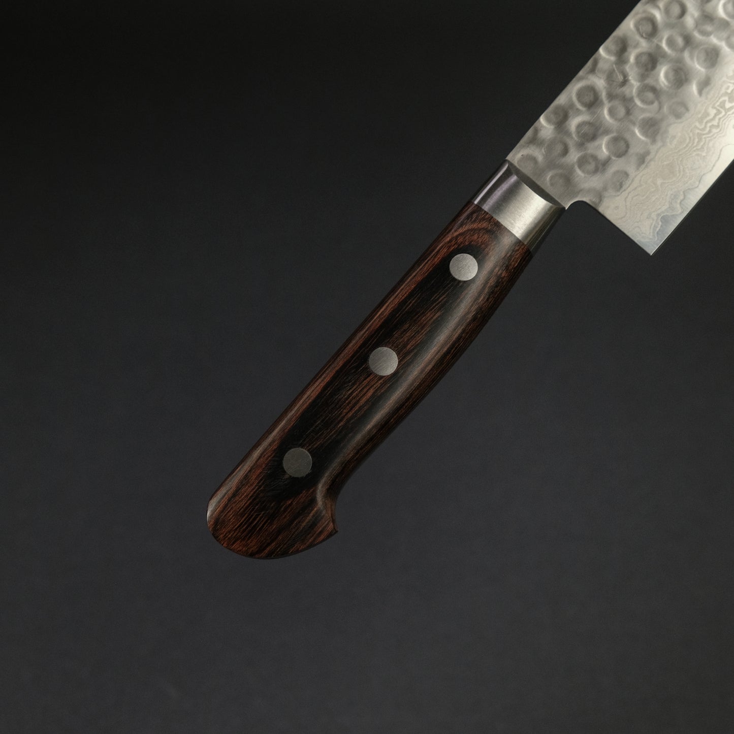 Hitohira HG Tsuchime Damascus Nakiri 160mm Imitation Mahogany Handle