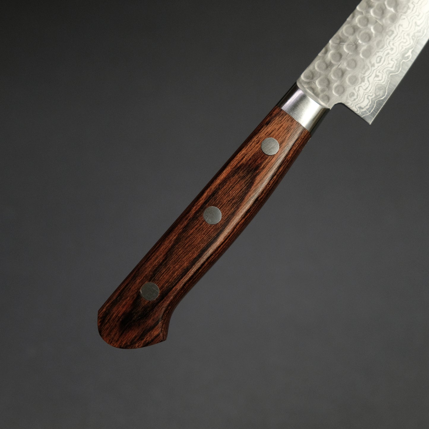Hitohira HG Tsuchime Damascus Petty 140mm Imitation Mahogany Handle