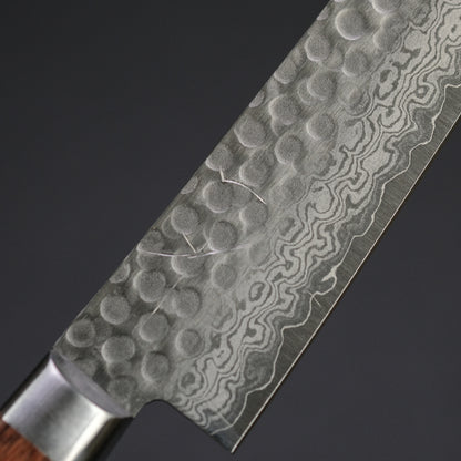 Hitohira HG Tsuchime Damascus Petty 140mm Imitation Mahogany Handle
