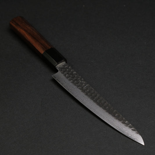 Hitohira HG Tsuchime Damascus Petty 150mm Rosewood Handle