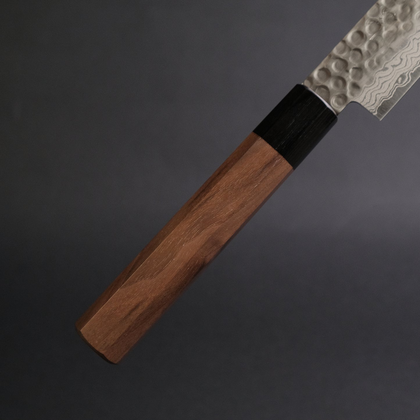 Hitohira HG Tsuchime Damascus Sujihiki 240mm Walnut Handle
