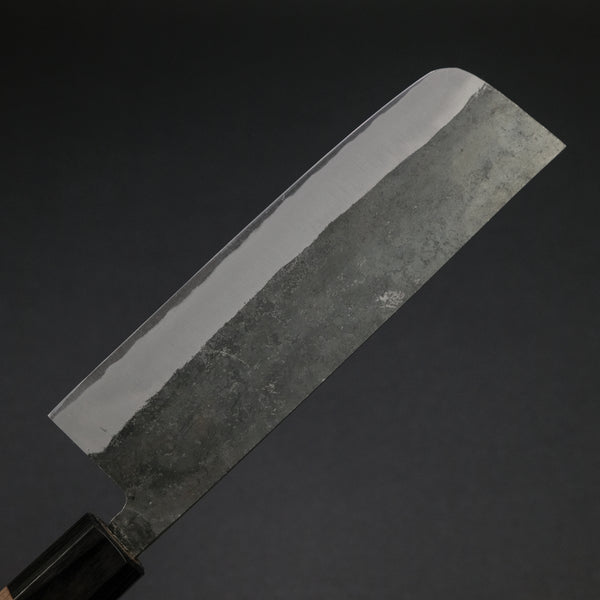 Hitohira Harima Forged Blue Super Stainless Clad Nakiri Walnut Handle