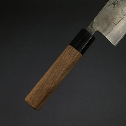 Hitohira Harima Forged Blue Super Stainless Clad Nakiri Walnut Handle