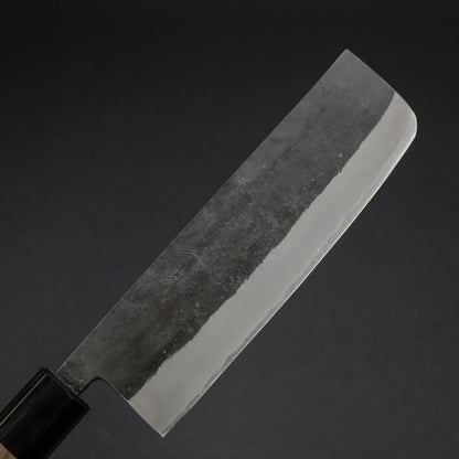 Hitohira Harima Forged Blue Super Stainless Clad Nakiri Walnut Handle