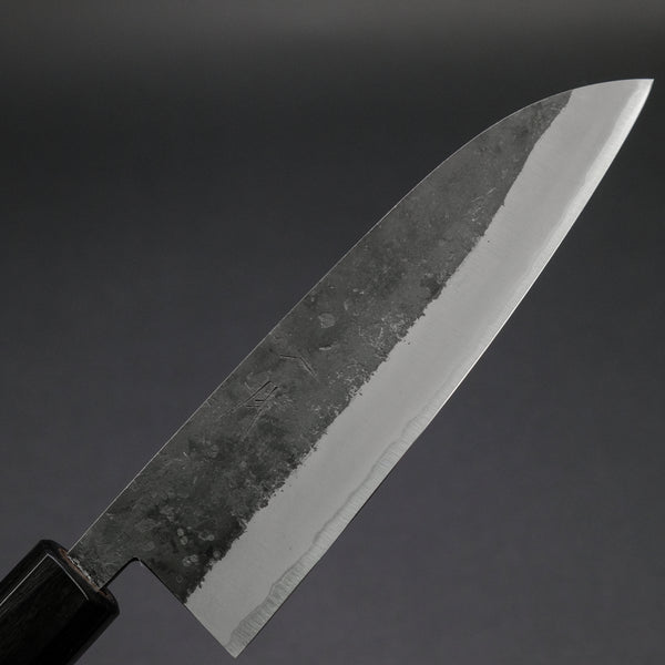 Hitohira Harima Forged Blue Super Stainless Clad Santoku Walnut Handle