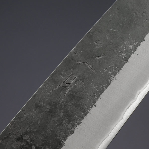 Hitohira Harima Forged Blue Super Stainless Clad Santoku Walnut Handle