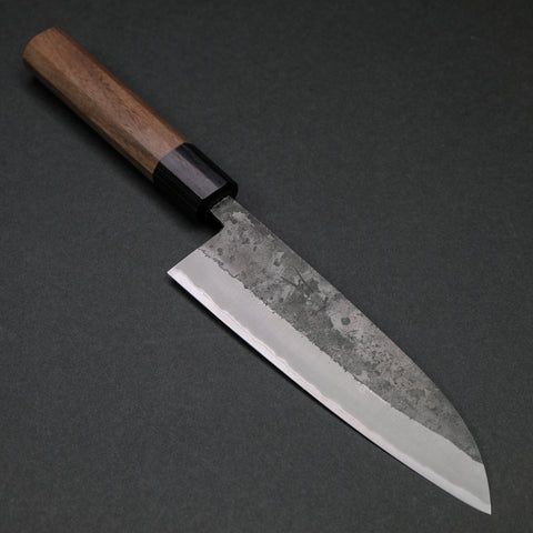 Hitohira Harima Forged Blue Super Stainless Clad Santoku Walnut Handle