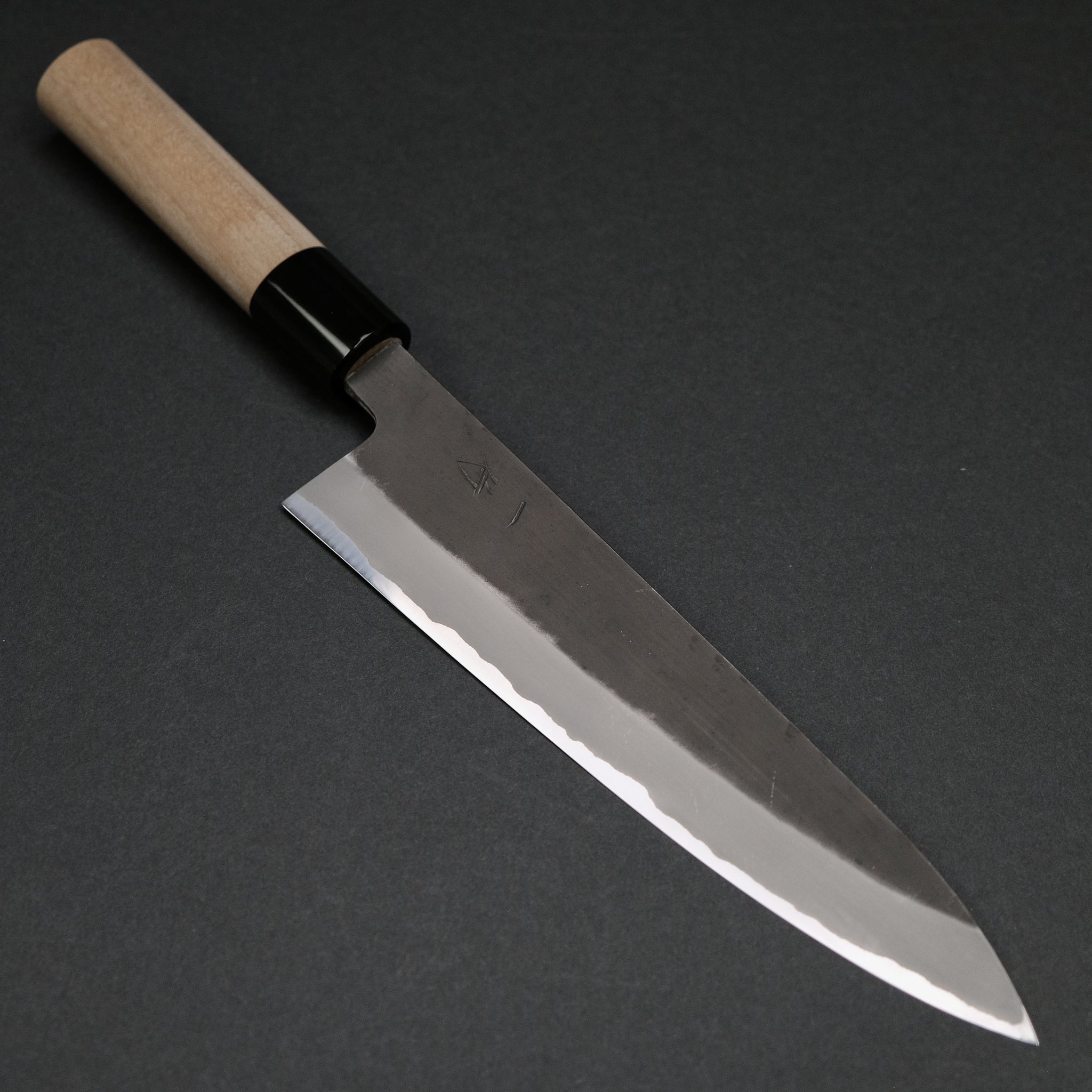Hitohira Hinode Kurouchi White #2 Stainless Clad Gyuto 210mm Ho Wood Handle