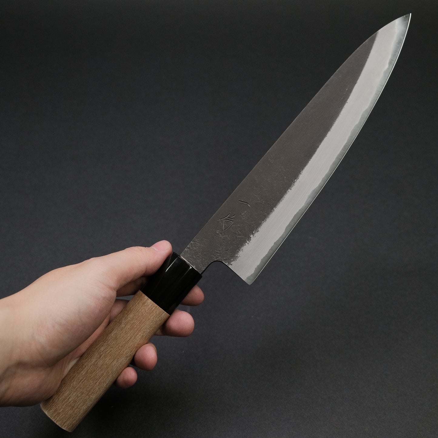 Hitohira Hinode Nashiji White #2 Stainless Clad Gyuto 210mm Ho Wood Handle