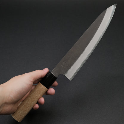 Hitohira Hinode Nashiji White #2 Stainless Clad Gyuto 210mm Ho Wood Handle