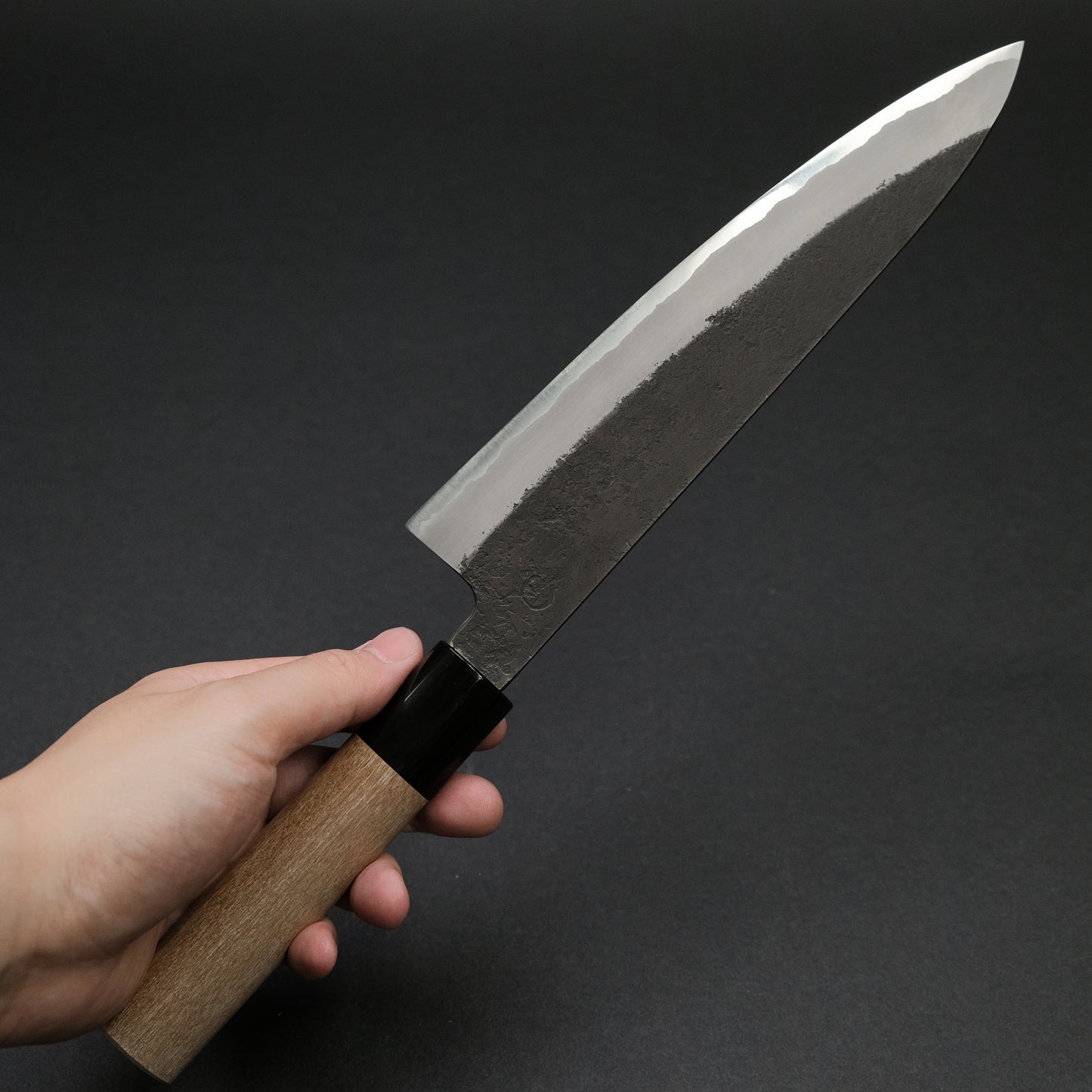Hitohira Hinode Nashiji White #2 Stainless Clad Gyuto 210mm Ho Wood Handle